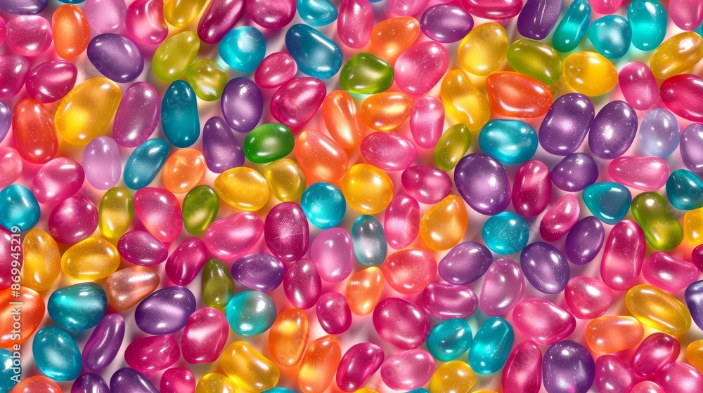 Capture the vivid and vibrant essence of jelly beans, an ideal choice for sweet and candyrelated themes Capture the vivid and vibrant essence of jelly beans, an ideal choice for sweet and candyrelated themes