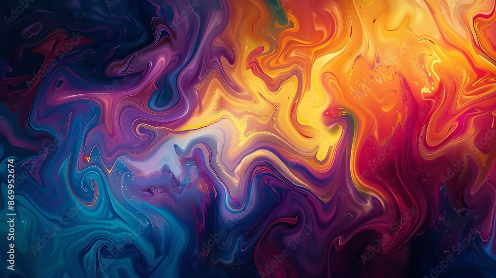 Vibrant swirls of bright hues converging to form a captivating abstract pattern. Vibrant swirls of bright hues converging to form a captivating abstract pattern.