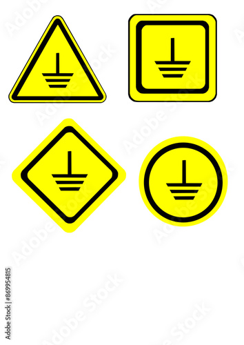 Cartel de puesta a tierra