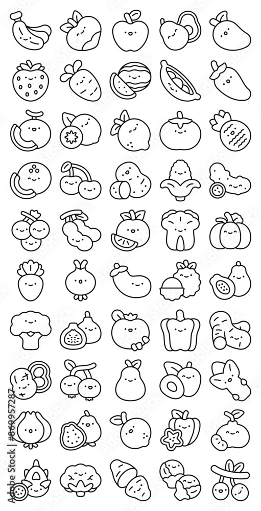 Fruits and Vegetables Lineal Fruits and Vegetables Lineal