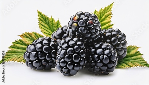 clipart drawing of a blackberry on an isolated white background photo