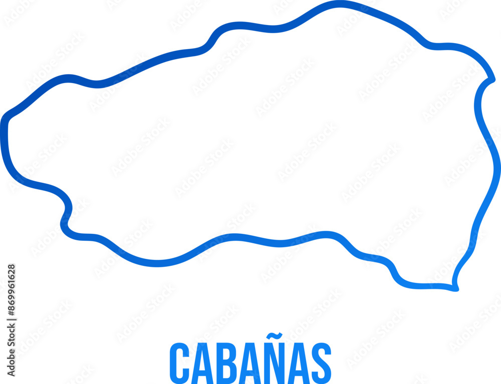 Cabanas department simple blue gradient map Cabanas department simple blue gradient map