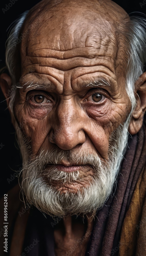 portrait of old indian man portrait of old indian man