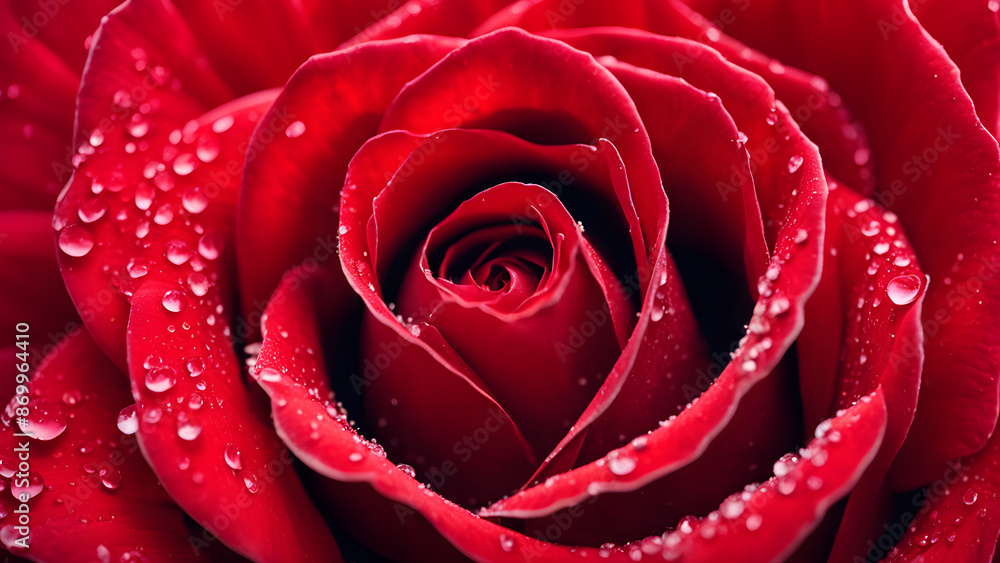 A close up of a red rose with water droplets on it A close up of a red rose with water droplets on it