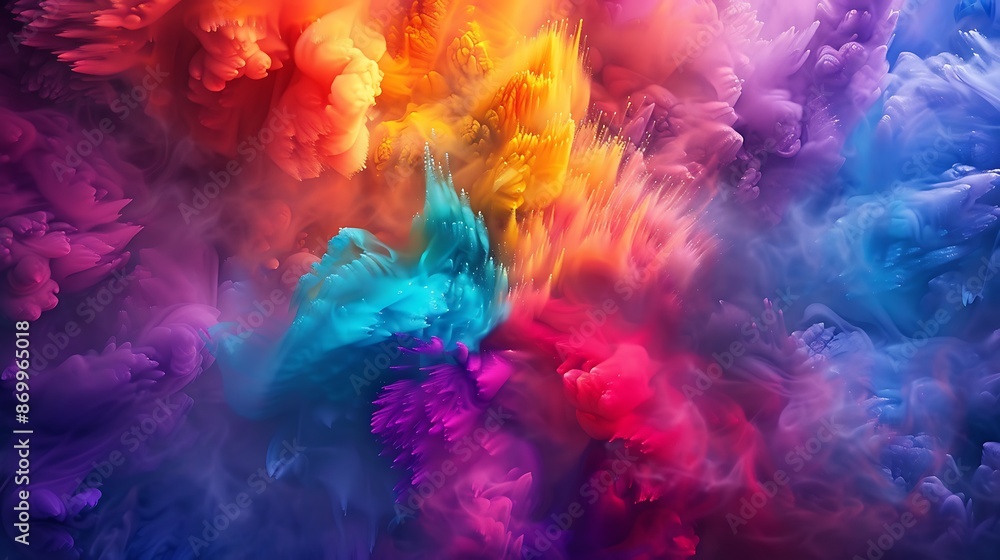 Vivid spectrum of colors merging and flowing in harmony, painting the canvas with its melodic vibrancy in a breathtaking HD image. Vivid spectrum of colors merging and flowing in harmony, painting the canvas with its melodic vibrancy in a breathtaking HD image.
