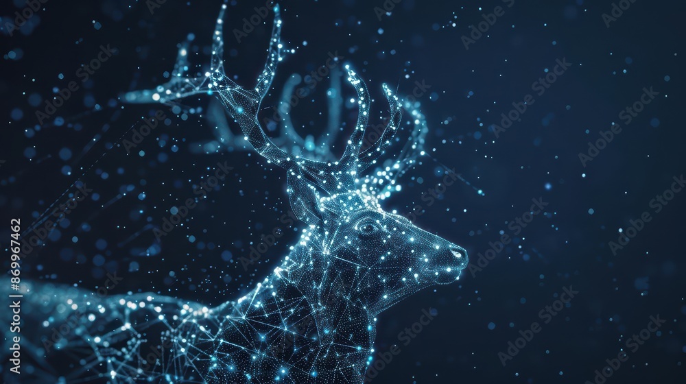 Fototapeta premium Augmented reality stargazing apps reveal hidden constellations and mythical star creatures