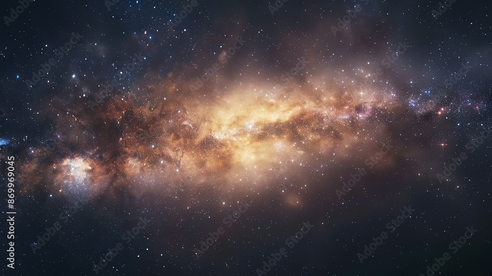 Fototapeta premium Milky Way Galaxy: A Celestial Tapestry
