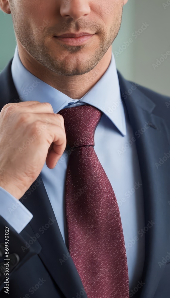 businessman adjusting his tie businessman adjusting his tie