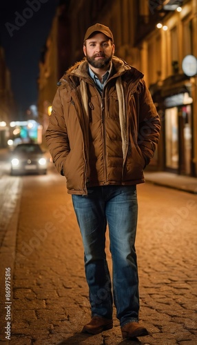 man standing with casual dress