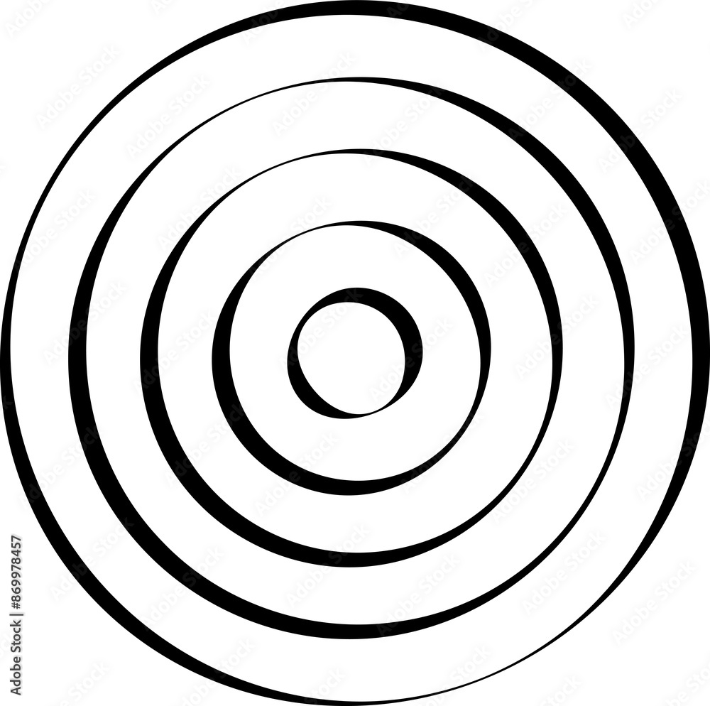 Circle concentric pattern. Geometric vortex ring shape Circle concentric pattern. Geometric vortex ring shape