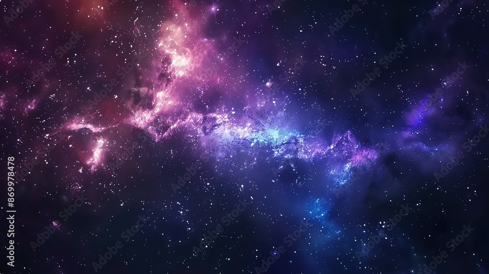 Fototapeta premium Cosmic Nebula with Stars and Galaxies