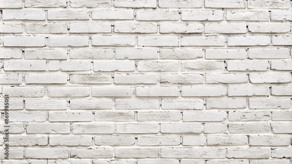Obraz premium vintage white brick wall texture background