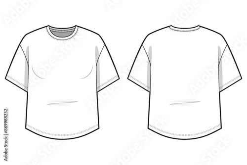 Oversized Curved Hem T-Shirt