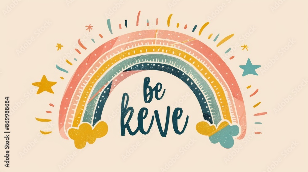 A delightful rainbow art with the message 'be keve', surrounded by stars and colorful elements, promoting positivity and happiness. The design is playful and uplifting. A delightful rainbow art with the message 'be keve', surrounded by stars and colorful elements, promoting positivity and happiness. The design is playful and uplifting.