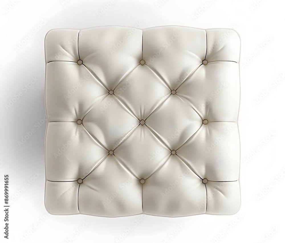 Fototapeta premium Comfy White Leather Chair Cushion for Your Room