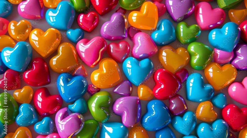 Multicoloured hearts valentine background Multicoloured hearts valentine background
