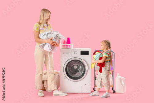 Happy mother and her little...