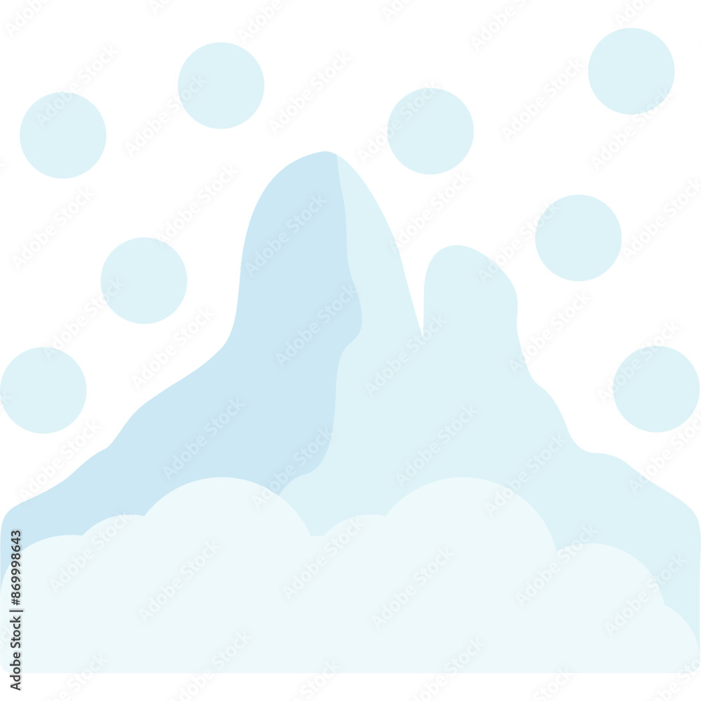 Obraz premium Snowy Mountains Icon