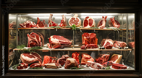 A large window display at a local grocery store. photo