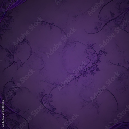 A sophisticated illustration featuring a subtle floral pattern on a rich purple background