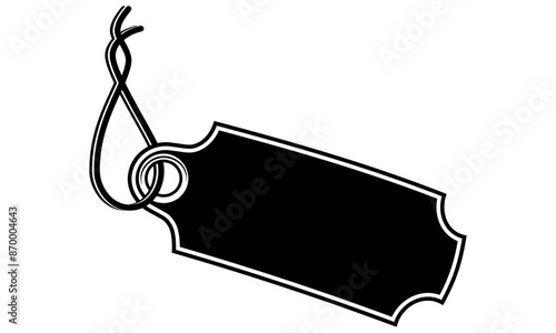 Clothing sale tag or swing ticket label in vector