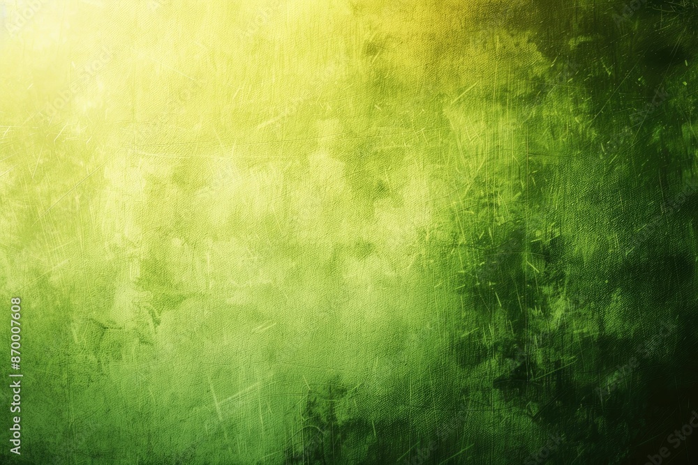 Fototapeta premium A green background with a greenish yellowish color. The background is blurry and has a rough texture