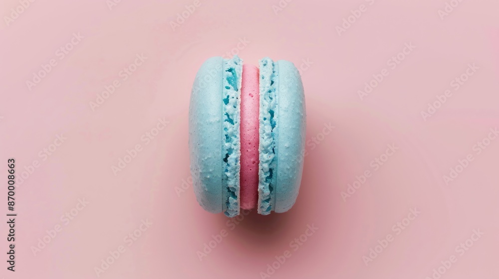 Obraz premium Many macaron on light background or dessert cake macaron. 