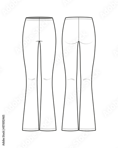 Mid-Rise Flared Leggings