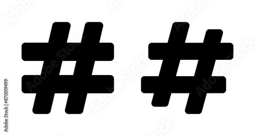Hashtag icon vector isolated on white background. hashtag vector icon