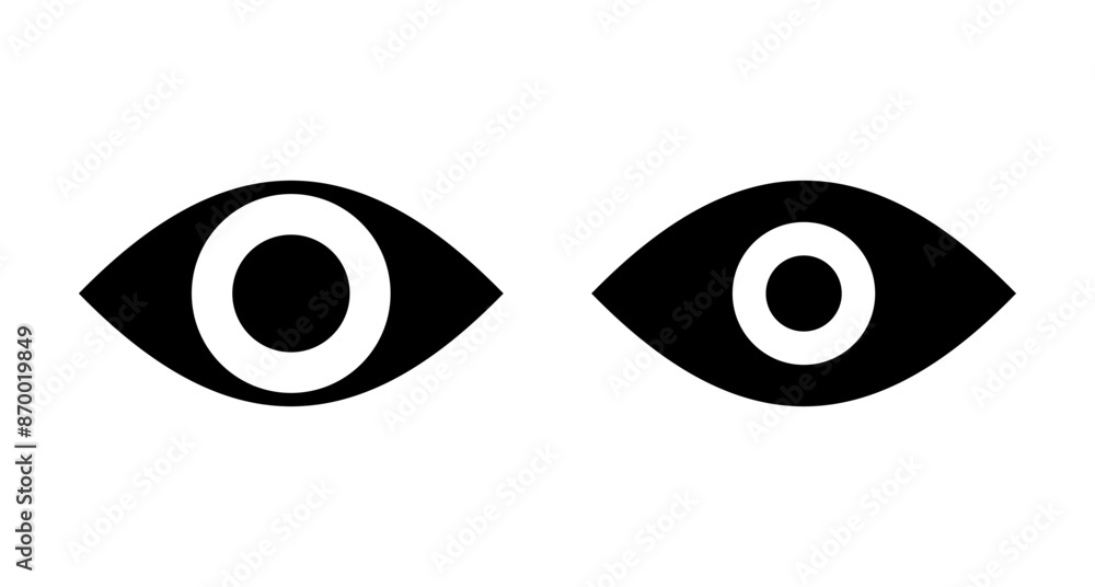 Eye icon vector isolated on white background. Look and Vision icon. Eye vector icon Eye icon vector isolated on white background. Look and Vision icon. Eye vector icon