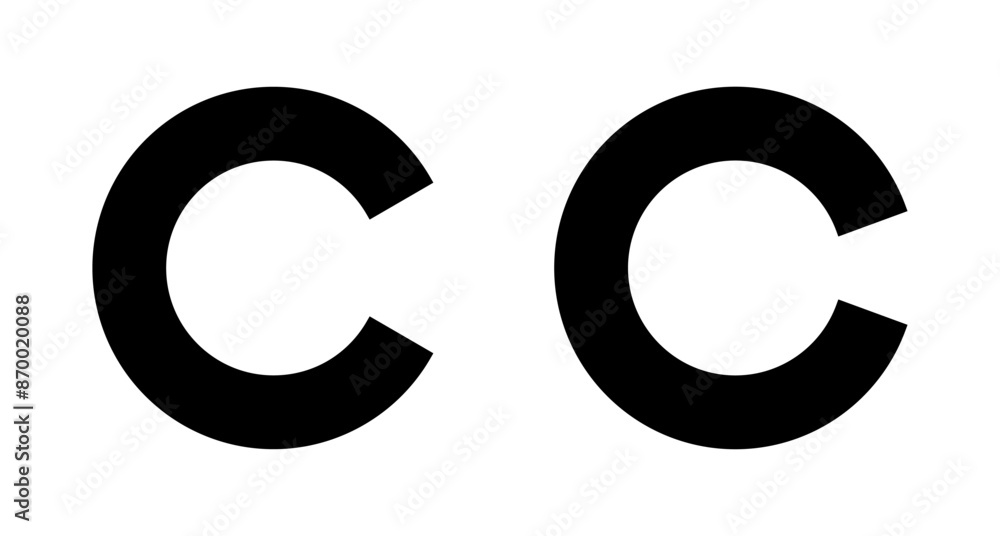 Copyright icon vector isolated on white background. copyright symbols Copyright icon vector isolated on white background. copyright symbols