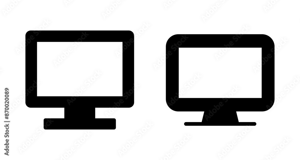 Computer icon vector isolated on white background. PC Icon vector. Computer monitor icon. Flat PC symbol Computer icon vector isolated on white background. PC Icon vector. Computer monitor icon. Flat PC symbol