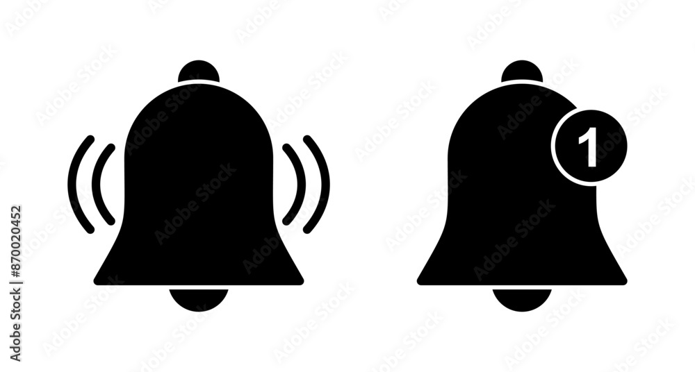 Bell Icon vector isolated on white background. Notification symbol. Bell vector icon Bell Icon vector isolated on white background. Notification symbol. Bell vector icon