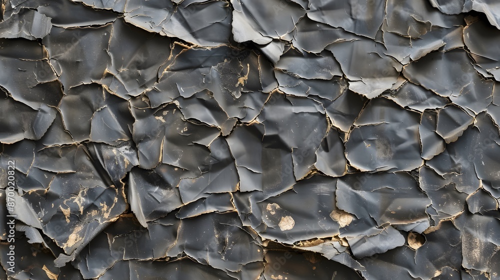 Wrinkled black old wrinkled paper. Dusty cardboard wrapping Wrinkled black old wrinkled paper. Dusty cardboard wrapping