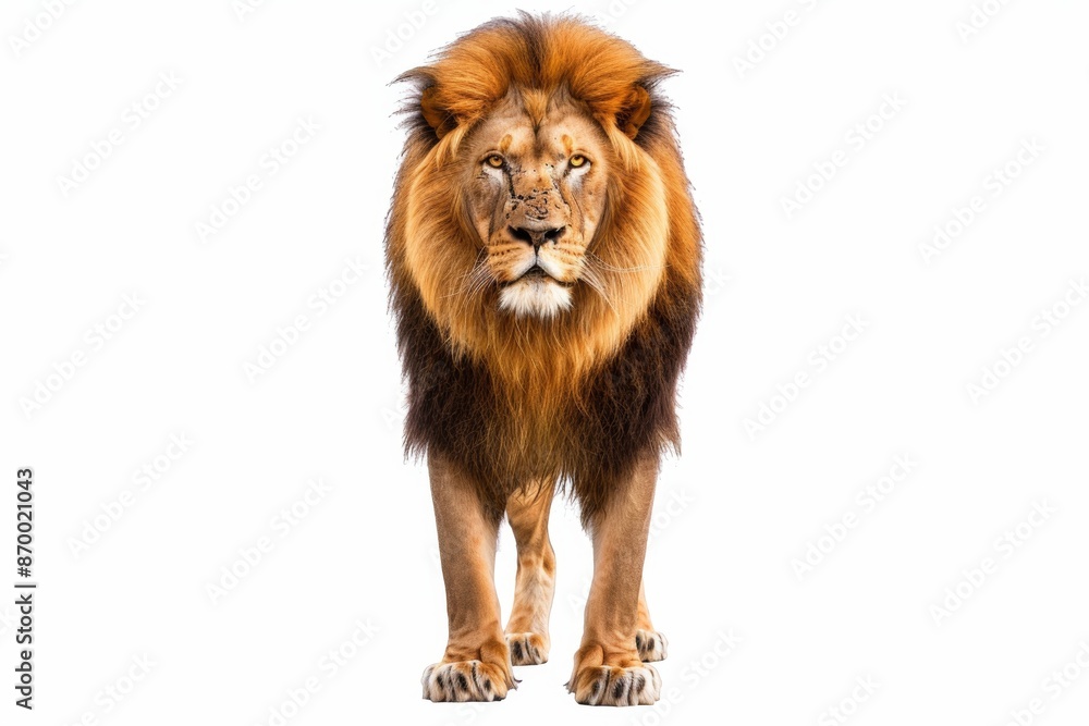 Obraz premium Lion standing on a white background