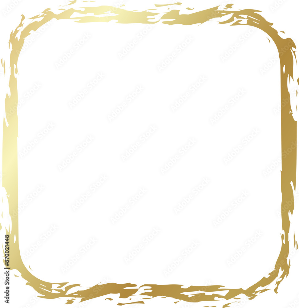 Rounded square golden frames Rounded square golden frames