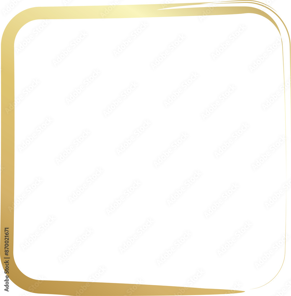 Rounded square golden frames Rounded square golden frames