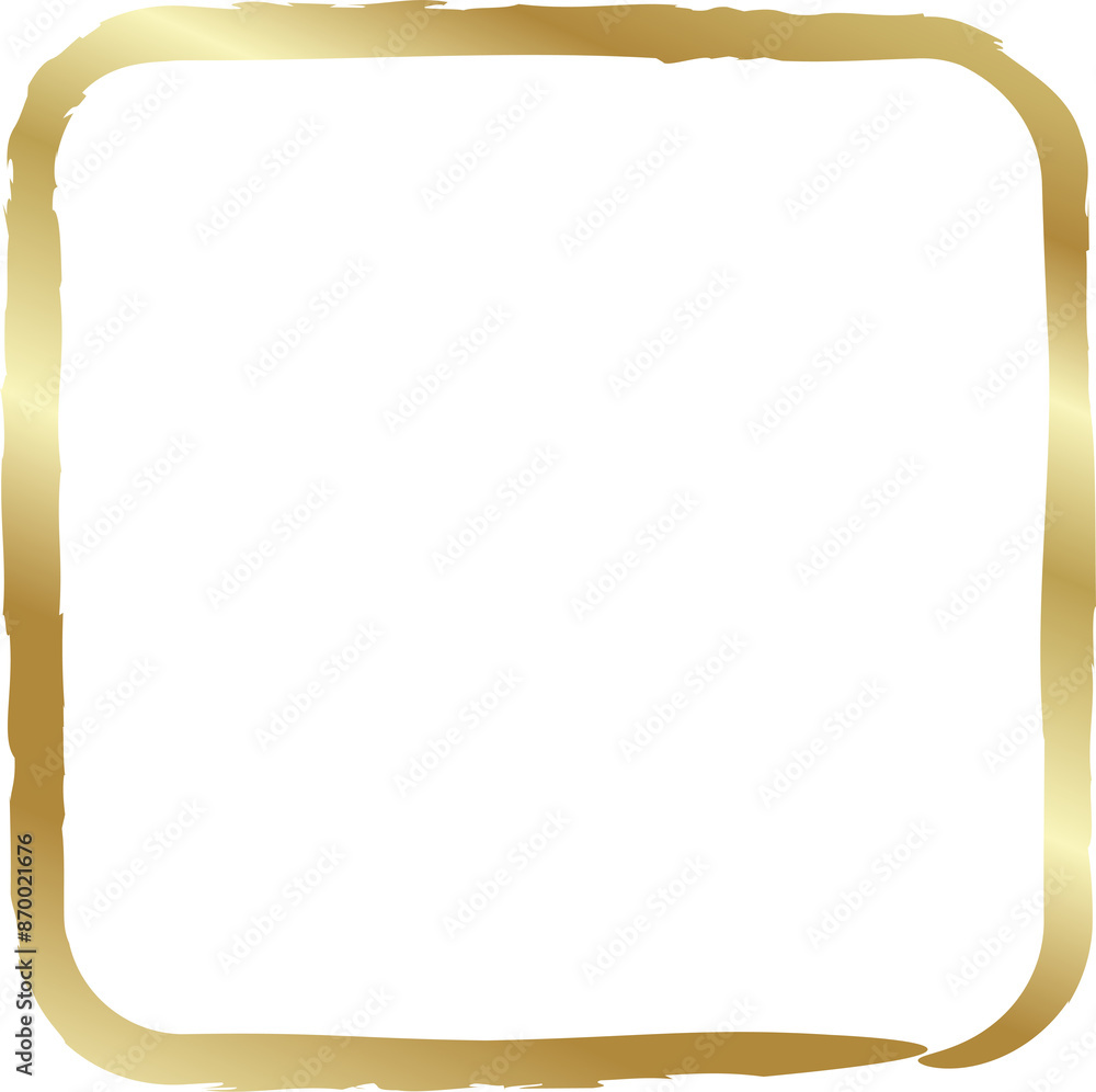 Rounded square golden frames Rounded square golden frames