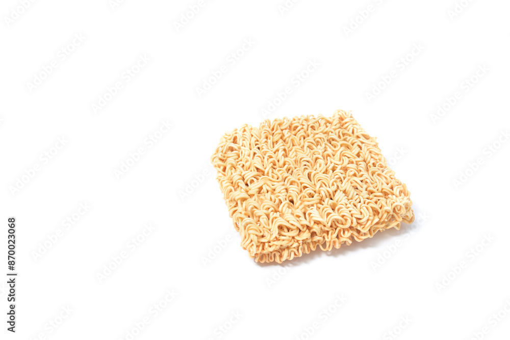 Dry instant noodles isolated on a white background Dry instant noodles isolated on a white background