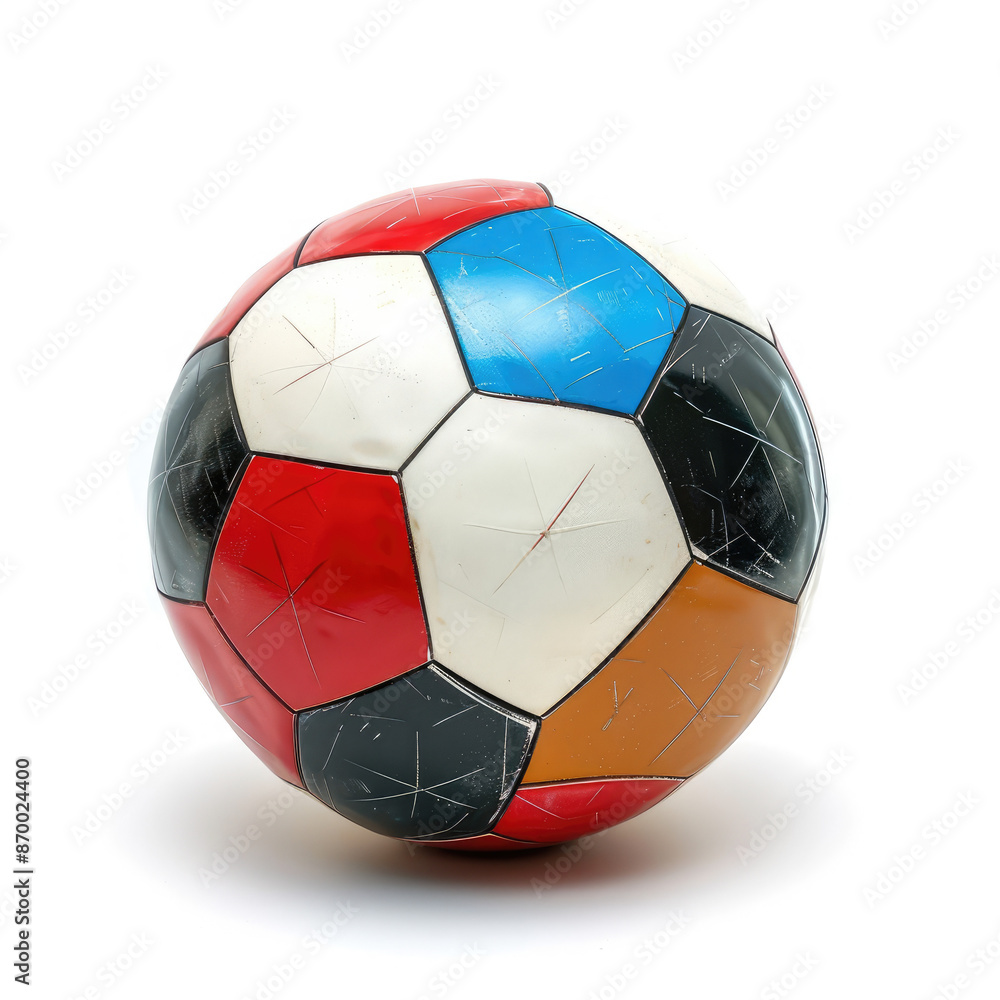 Fototapeta premium a beautiful soccer ball isolated white background