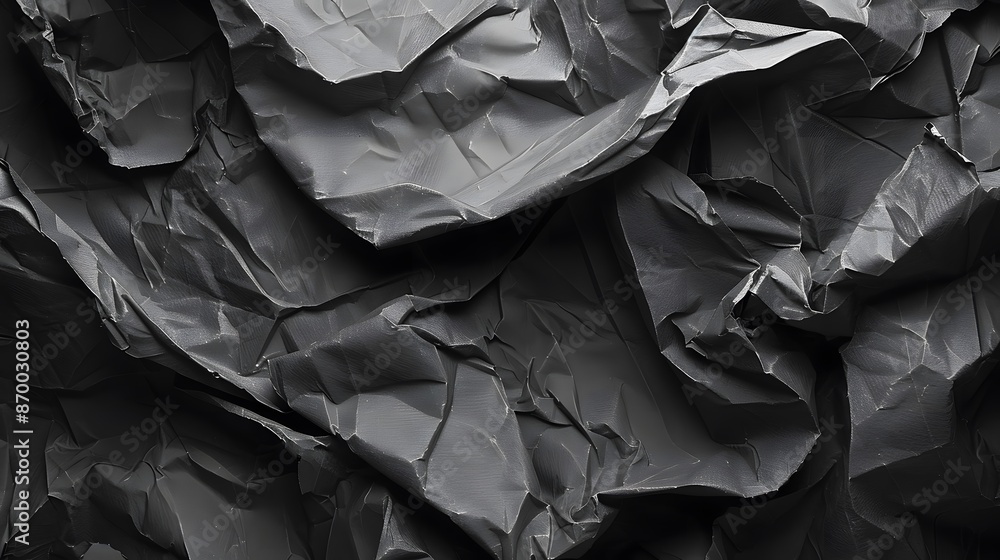 Wrinkled black old wrinkled paper. Dusty cardboard wrapping Wrinkled black old wrinkled paper. Dusty cardboard wrapping