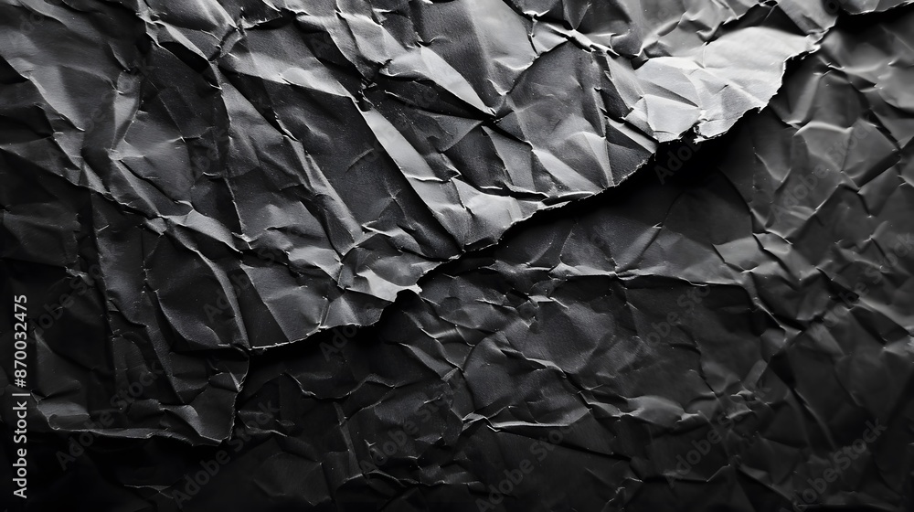 Wrinkled black old wrinkled paper. Dusty cardboard wrapping Wrinkled black old wrinkled paper. Dusty cardboard wrapping