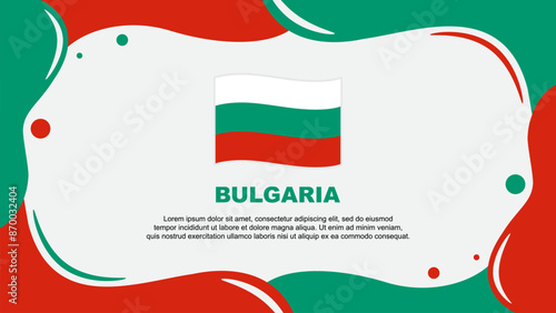 Bulgaria Flag Abstract Background Flat Design Template. Bulgaria Independence Day Banner Wallpaper Vector Illustration. Bulgaria Banner