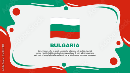 Bulgaria Flag Abstract Background Flat Design Template. Bulgaria Independence Day Banner Wallpaper Vector Illustration. Bulgaria Design