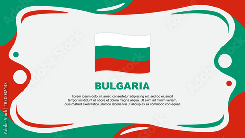 Bulgaria Flag Abstract Background Flat Design Template. Bulgaria Independence Day Banner Wallpaper Vector Illustration. Bulgaria Flag