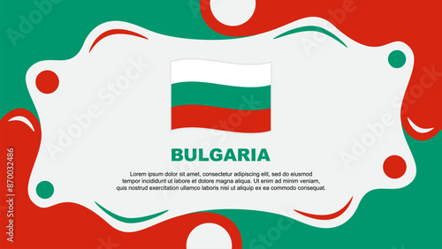 Bulgaria Flag Abstract Background Flat Design Template. Bulgaria Independence Day Banner Wallpaper Vector Illustration. Bulgaria Template