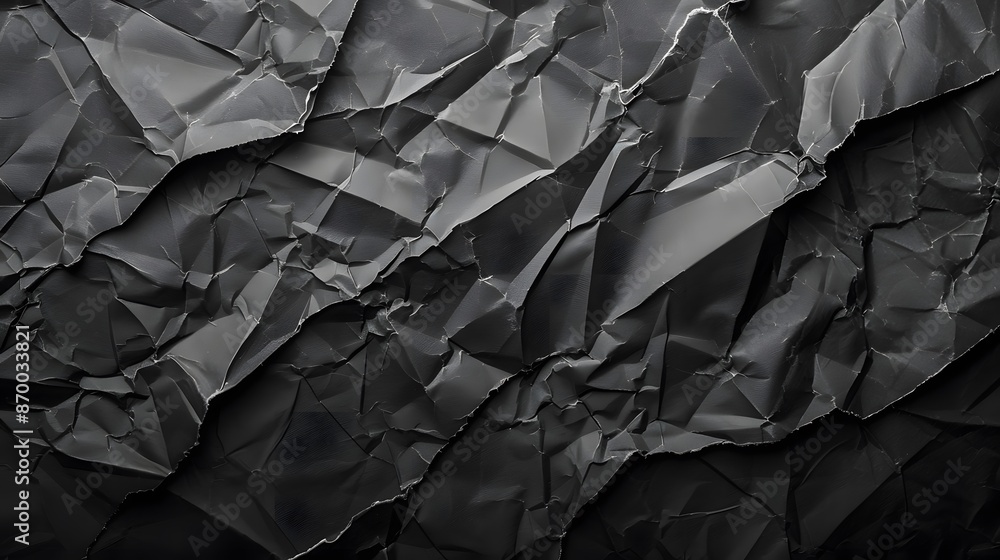 Wrinkled black old wrinkled paper. Dusty cardboard wrapping Wrinkled black old wrinkled paper. Dusty cardboard wrapping