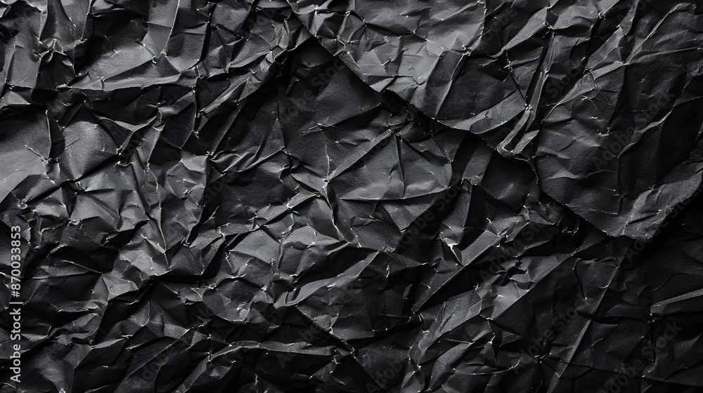 Wrinkled black old wrinkled paper. Dusty cardboard wrapping Wrinkled black old wrinkled paper. Dusty cardboard wrapping