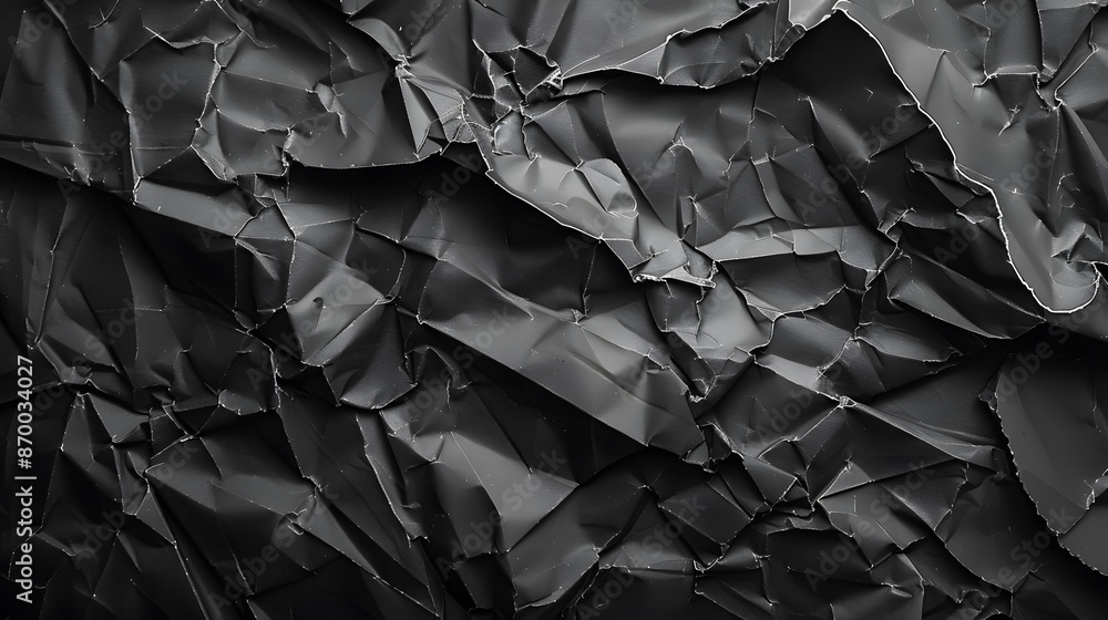 Wrinkled black old wrinkled paper. Dusty cardboard wrapping Wrinkled black old wrinkled paper. Dusty cardboard wrapping