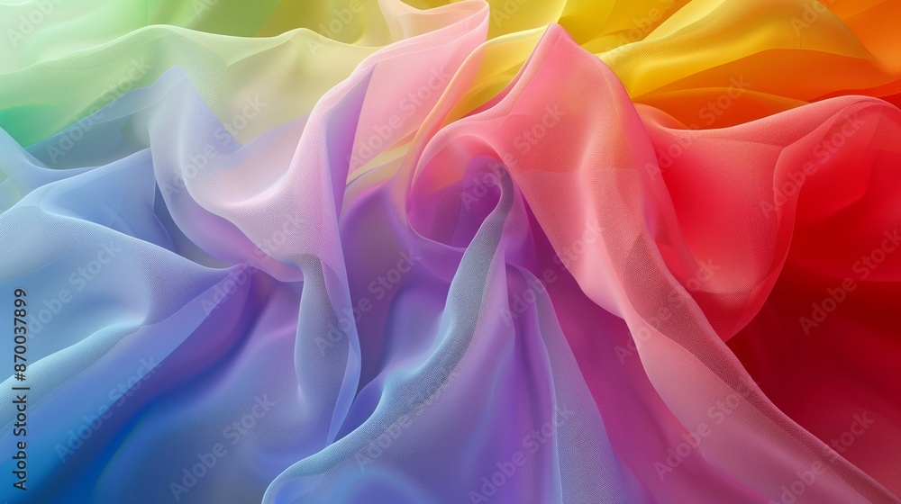 Fototapeta premium abstract gradient background - rainbow - like fabric - 3d rendering
